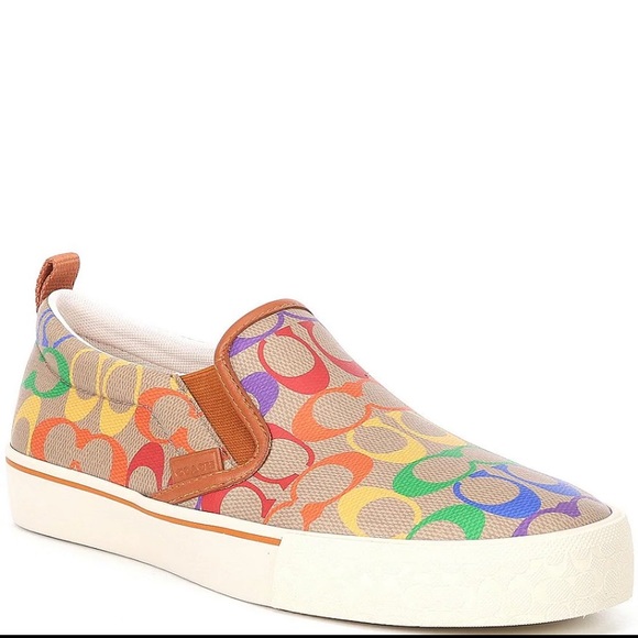 COACH
Men's Skate Rainbow Logo Print Slip-On Sneakers - Picture 1 of 9